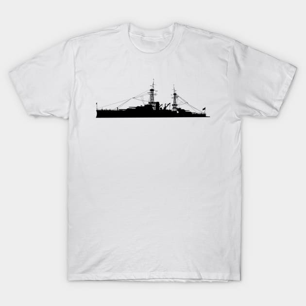 Battleship - USS Arizona - Silhouette T-Shirt by twix123844